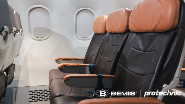 Aircraft seats with flame retardant adhesive